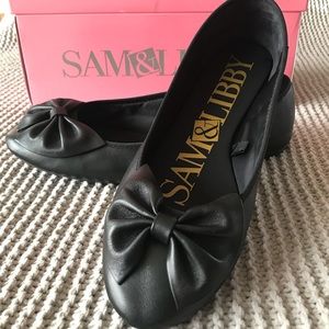 Sam & Libby Black Chelsea Ballet Bow Flat